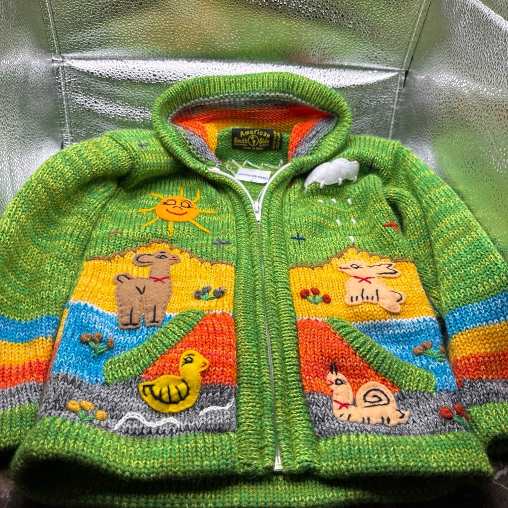 Colorful Animal Knit Sweater